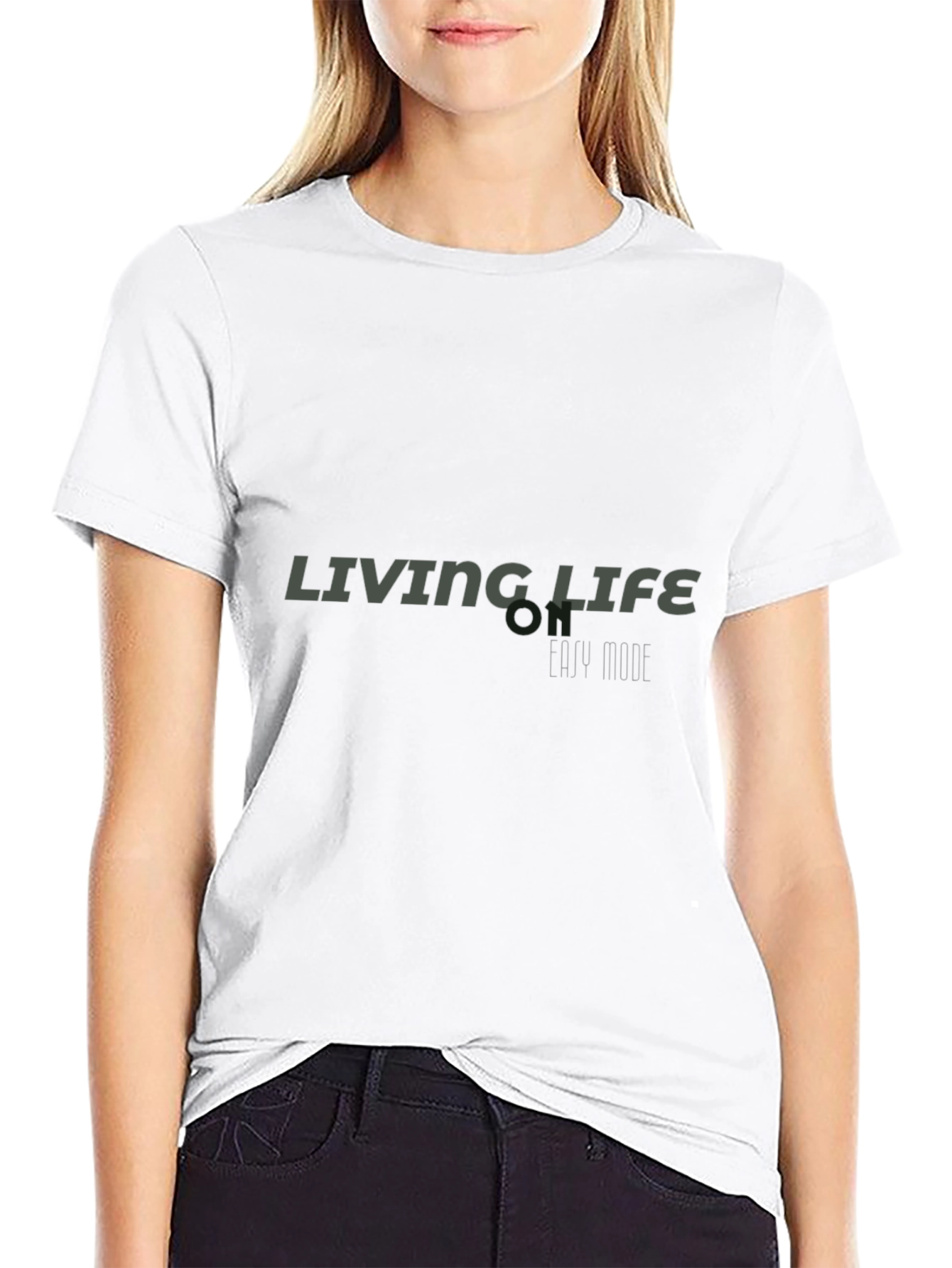 Living Life My Style Black Tee Shirt