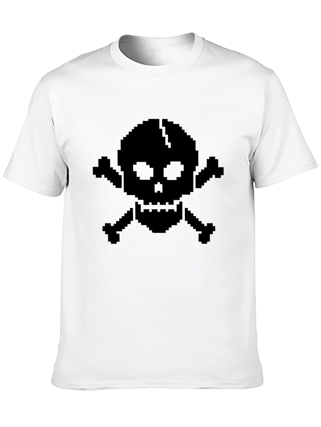 Pixel Skull T-Shirt - Classic Black Tee