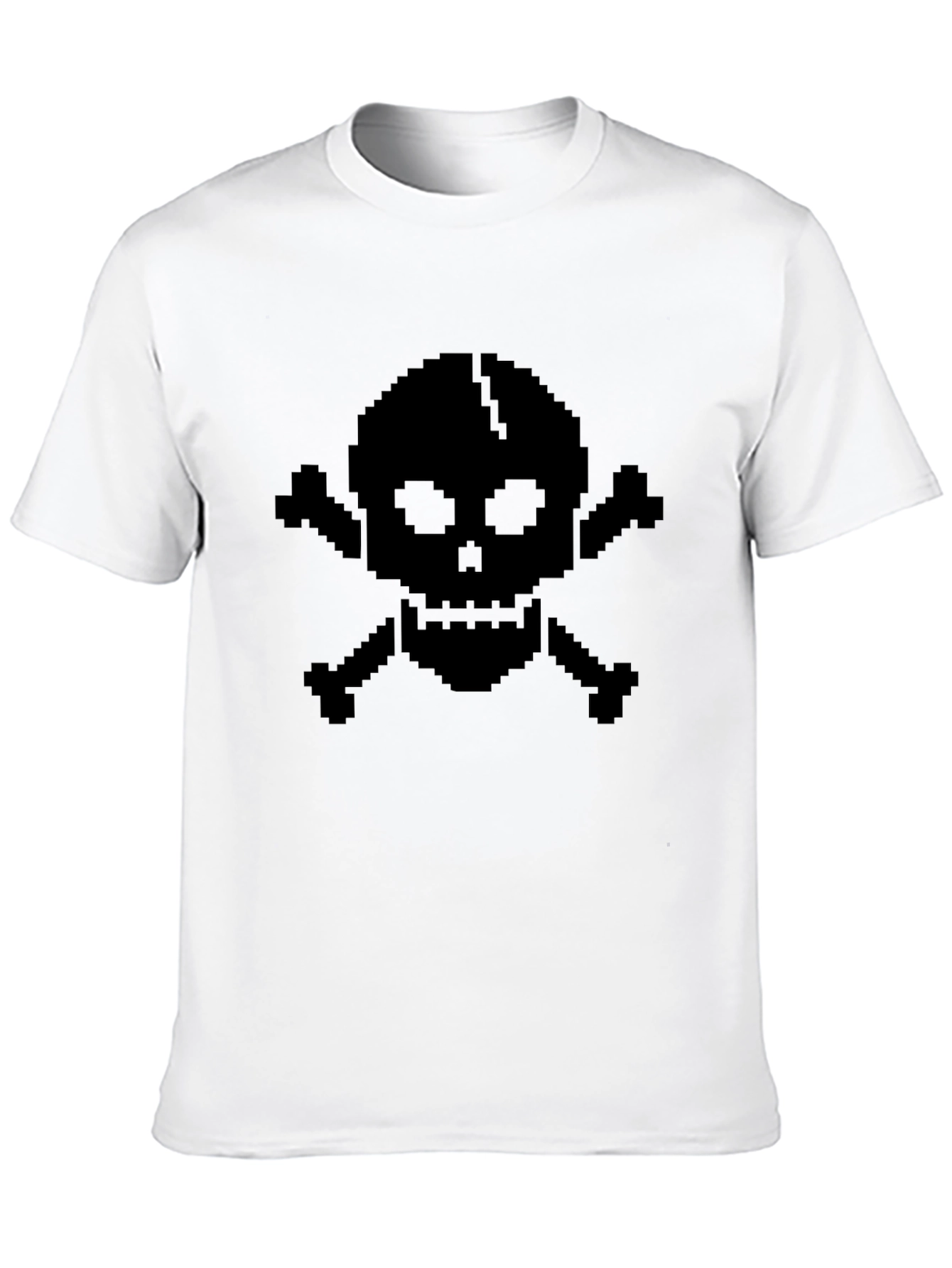 Pixel Skull T-Shirt - Classic Black Tee