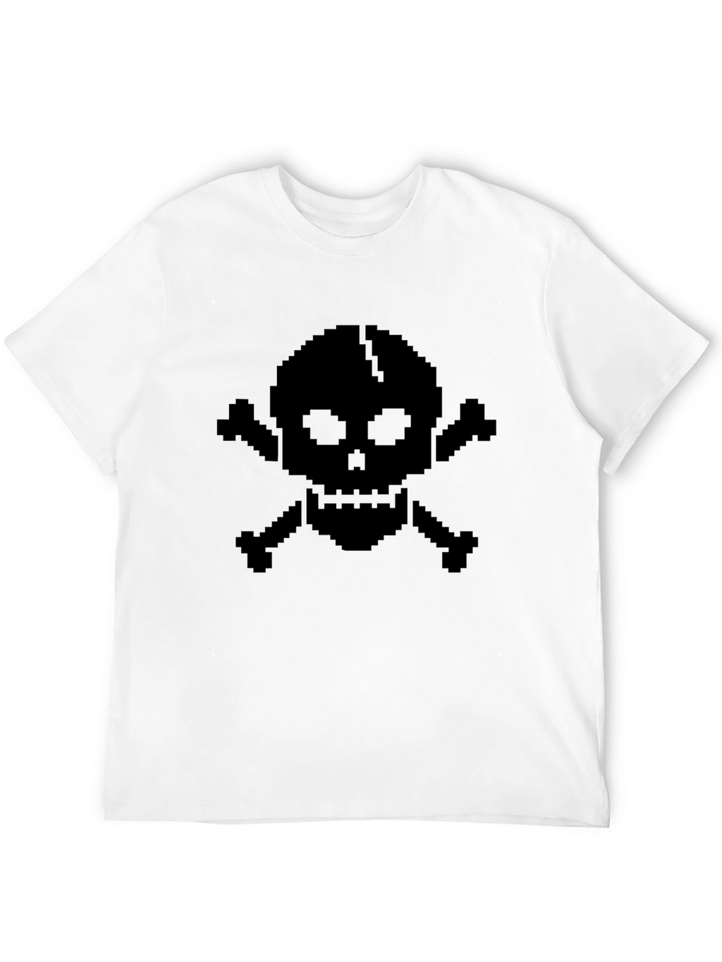Pixel Skull T-Shirt - Classic Black Tee