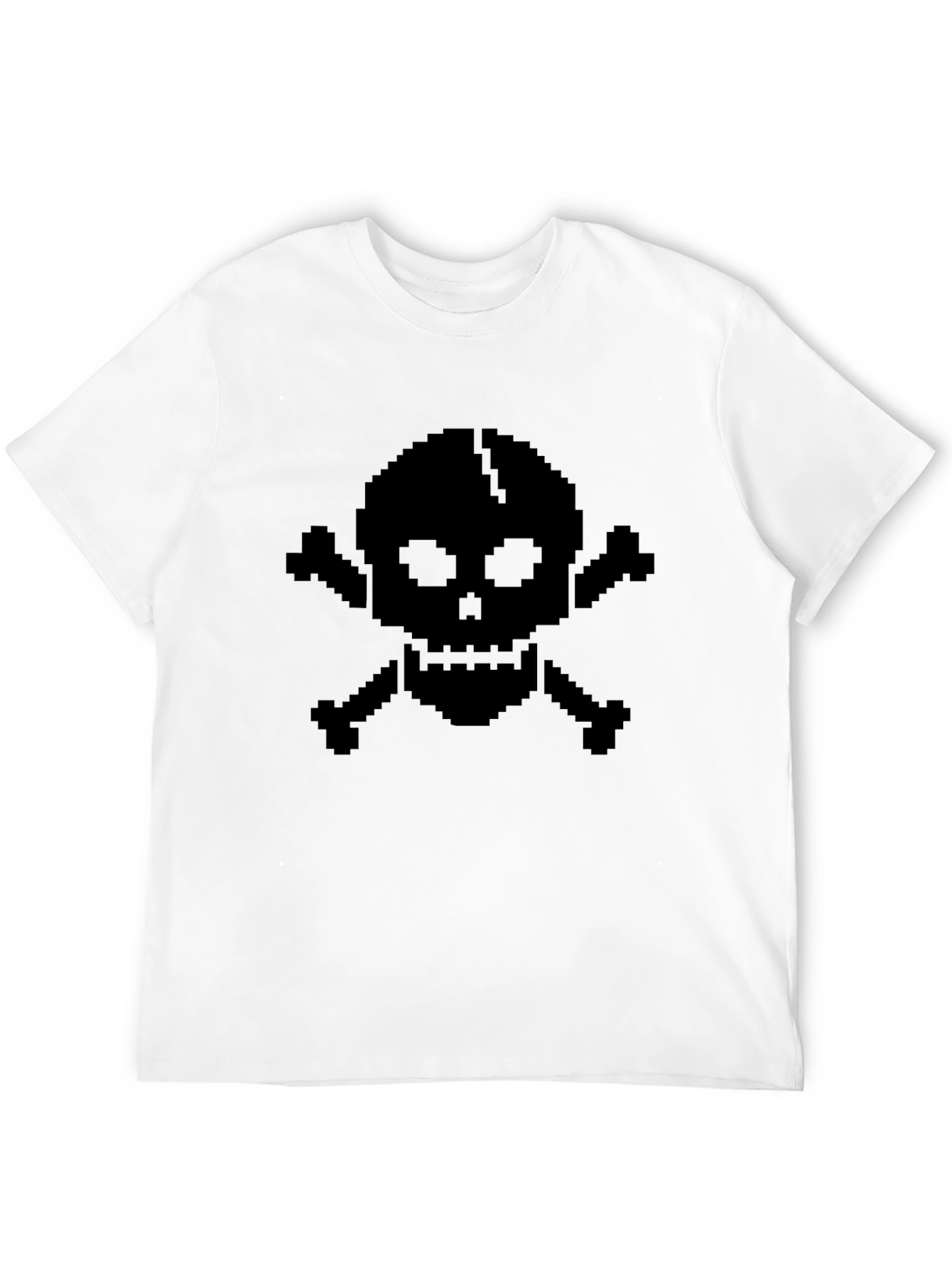 Pixel Skull T-Shirt - Classic Black Tee
