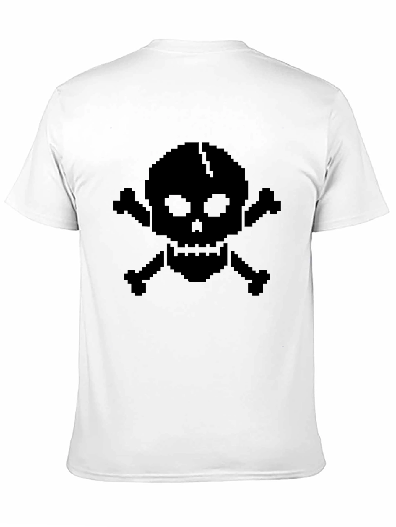 Pixel Skull T-Shirt - Classic Black Tee