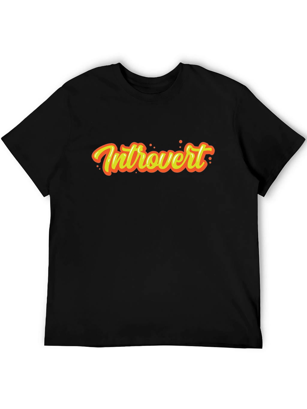 Introvert Graphic Tee - Black Short Sleeve
