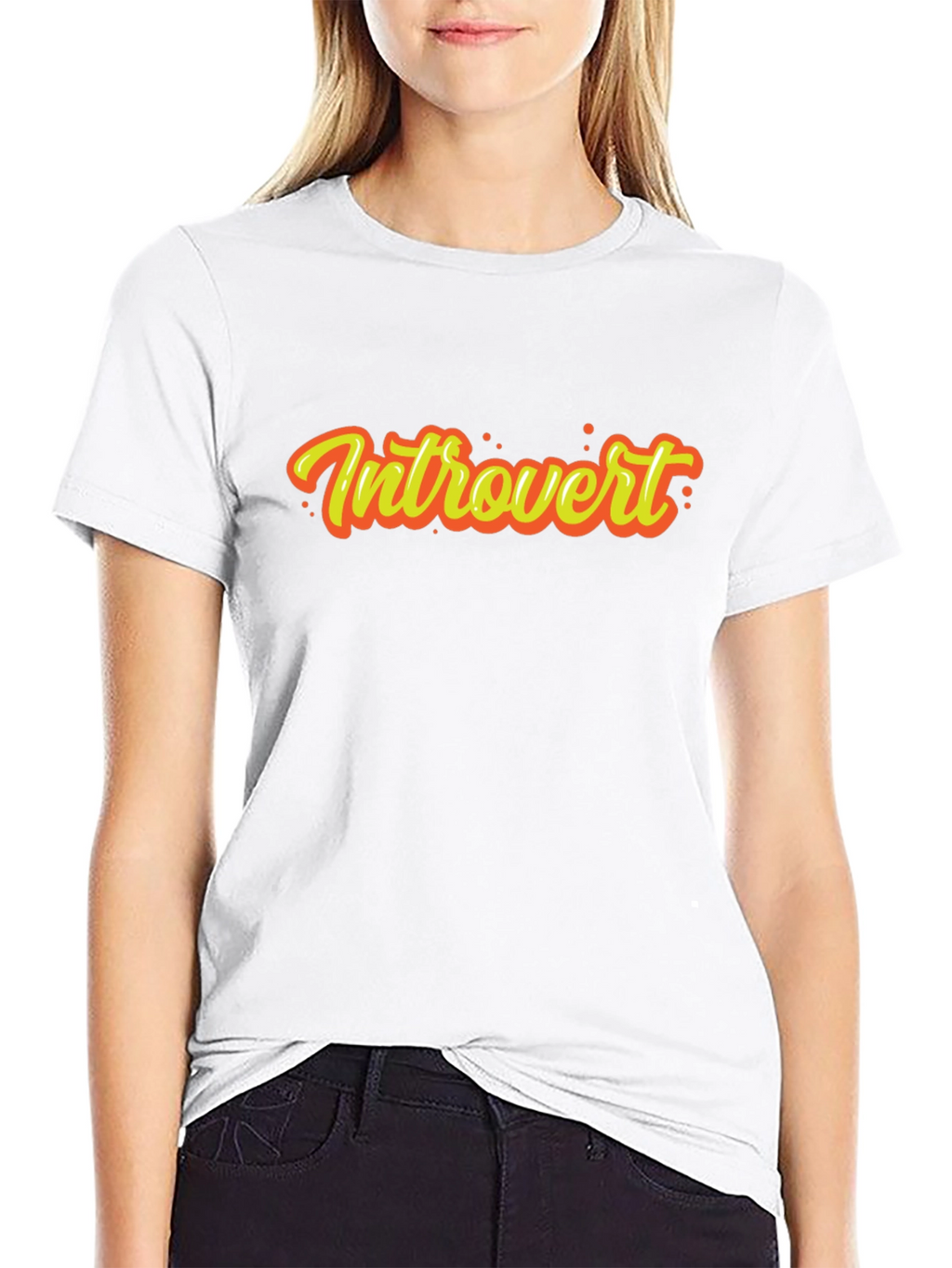 Introvert Graphic Tee - Black Short Sleeve