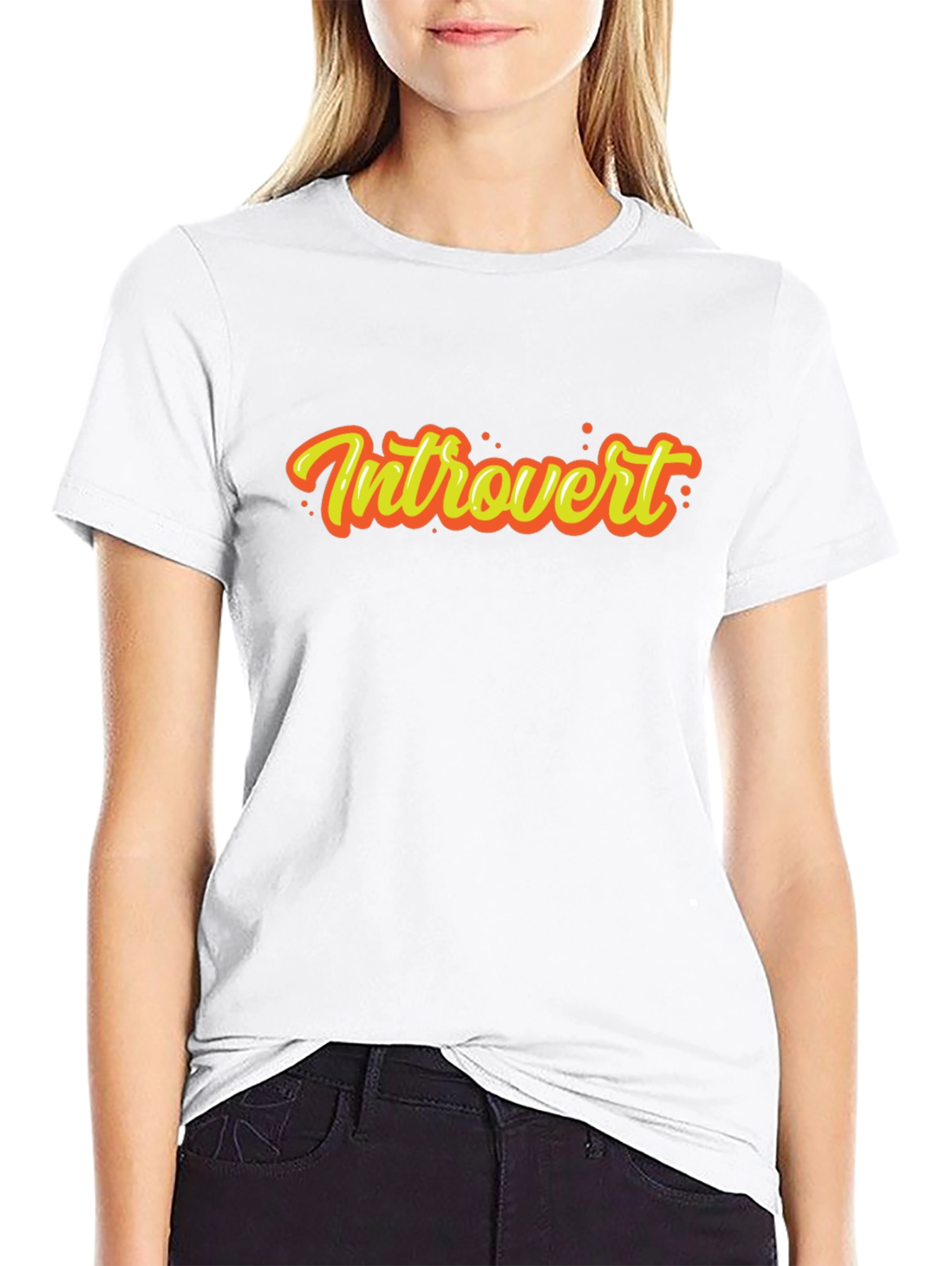 Introvert Graphic Tee - Black Short Sleeve