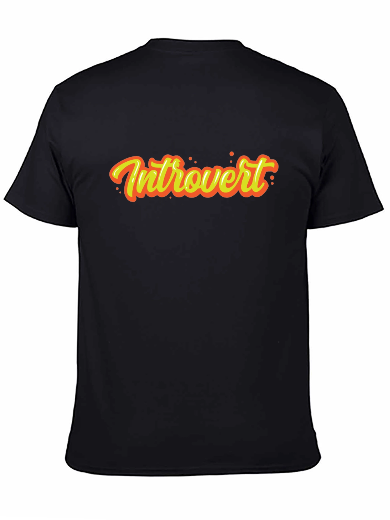 Introvert Graphic Tee - Black Short Sleeve