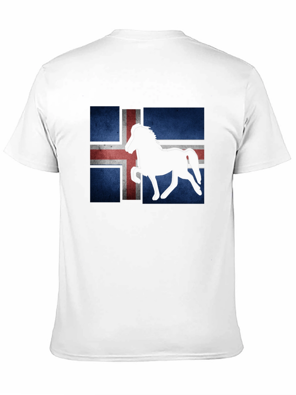 Icelandic Flag Horse Graphic Tee - Black
