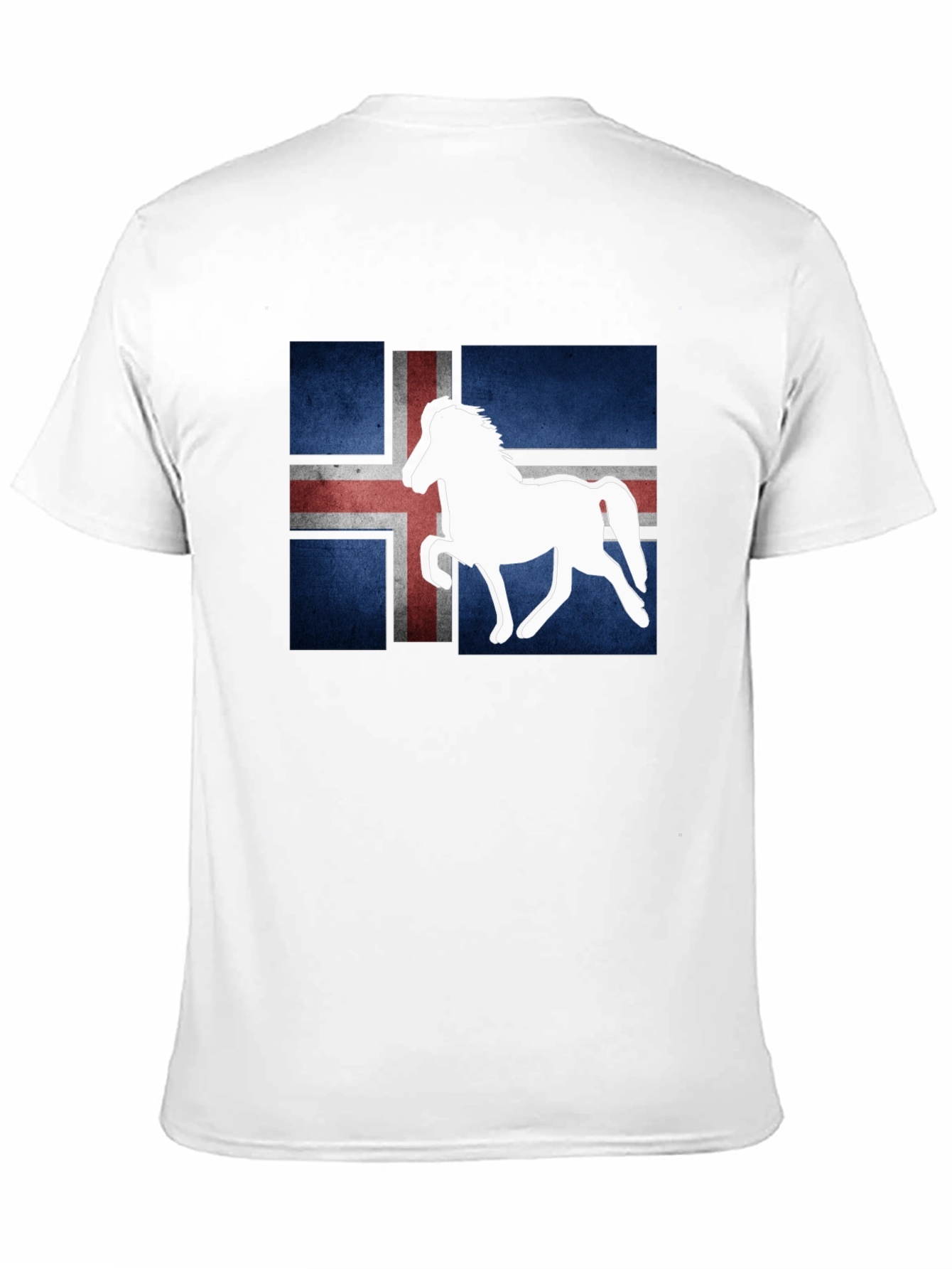 Icelandic Flag Horse Graphic Tee - Black