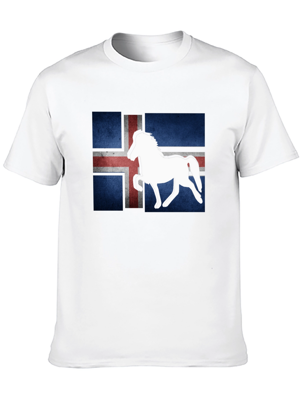 Icelandic Flag Horse Graphic Tee - Black