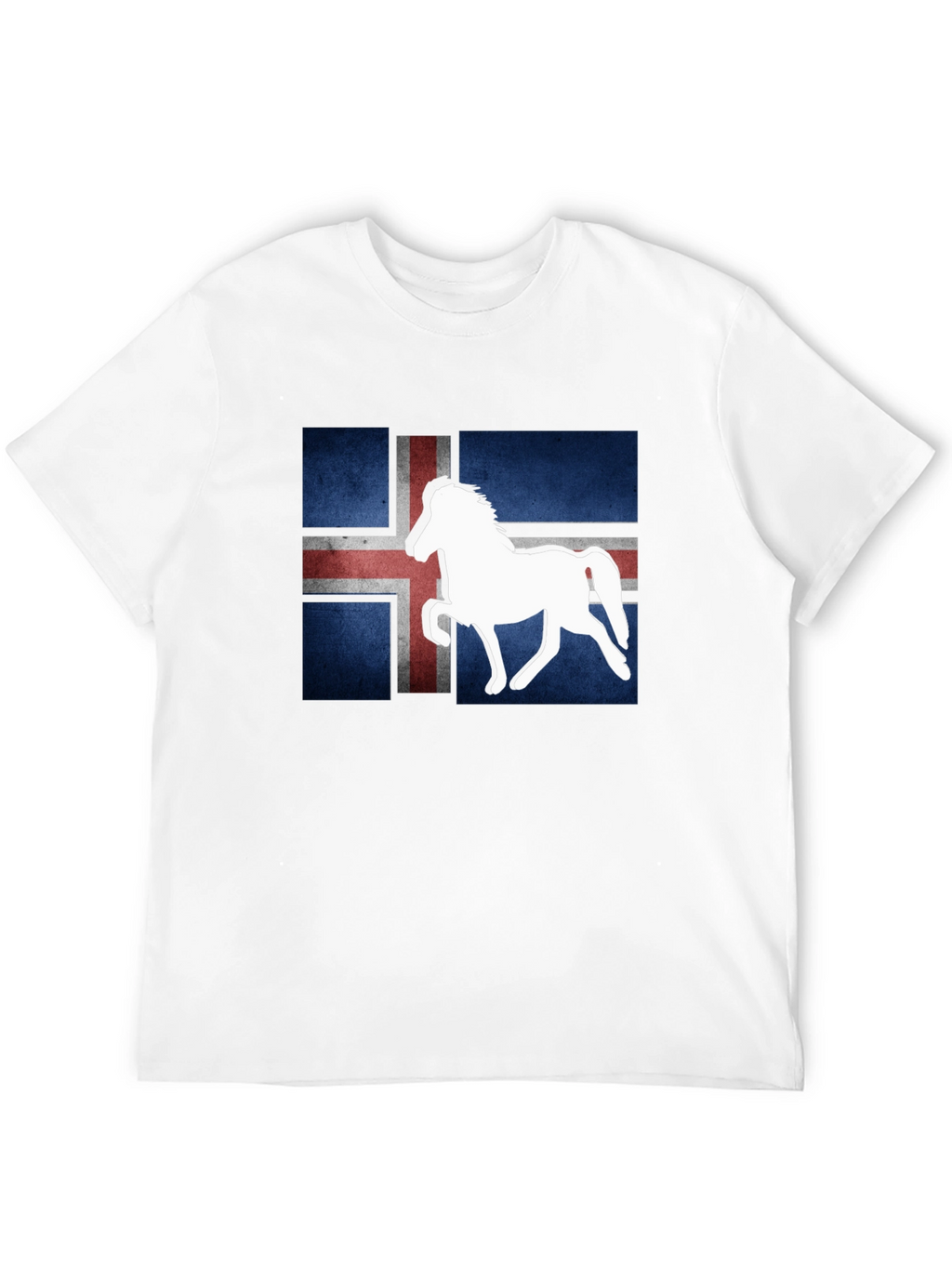 Icelandic Flag Horse Graphic Tee - Black