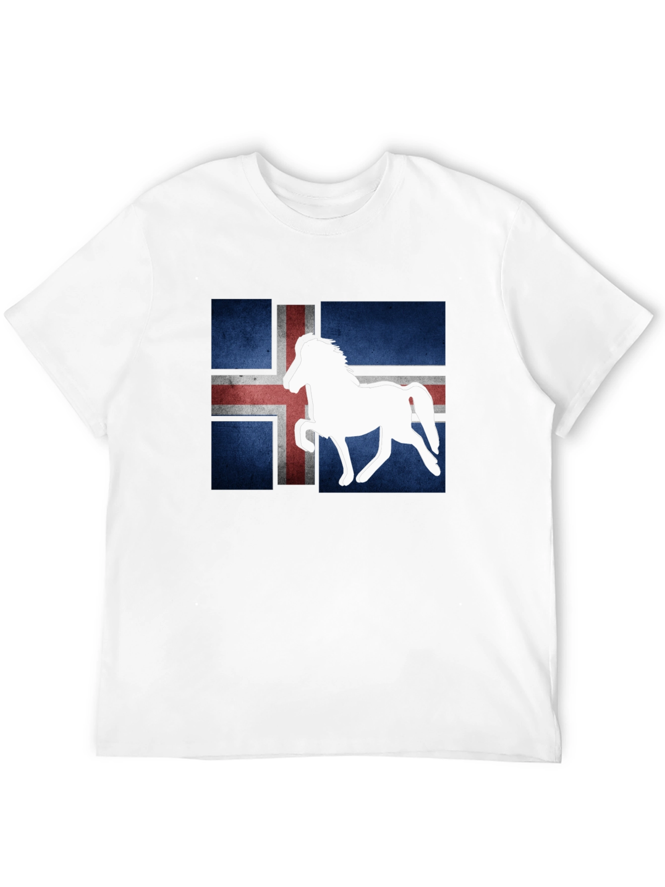 Icelandic Flag Horse Graphic Tee - Black
