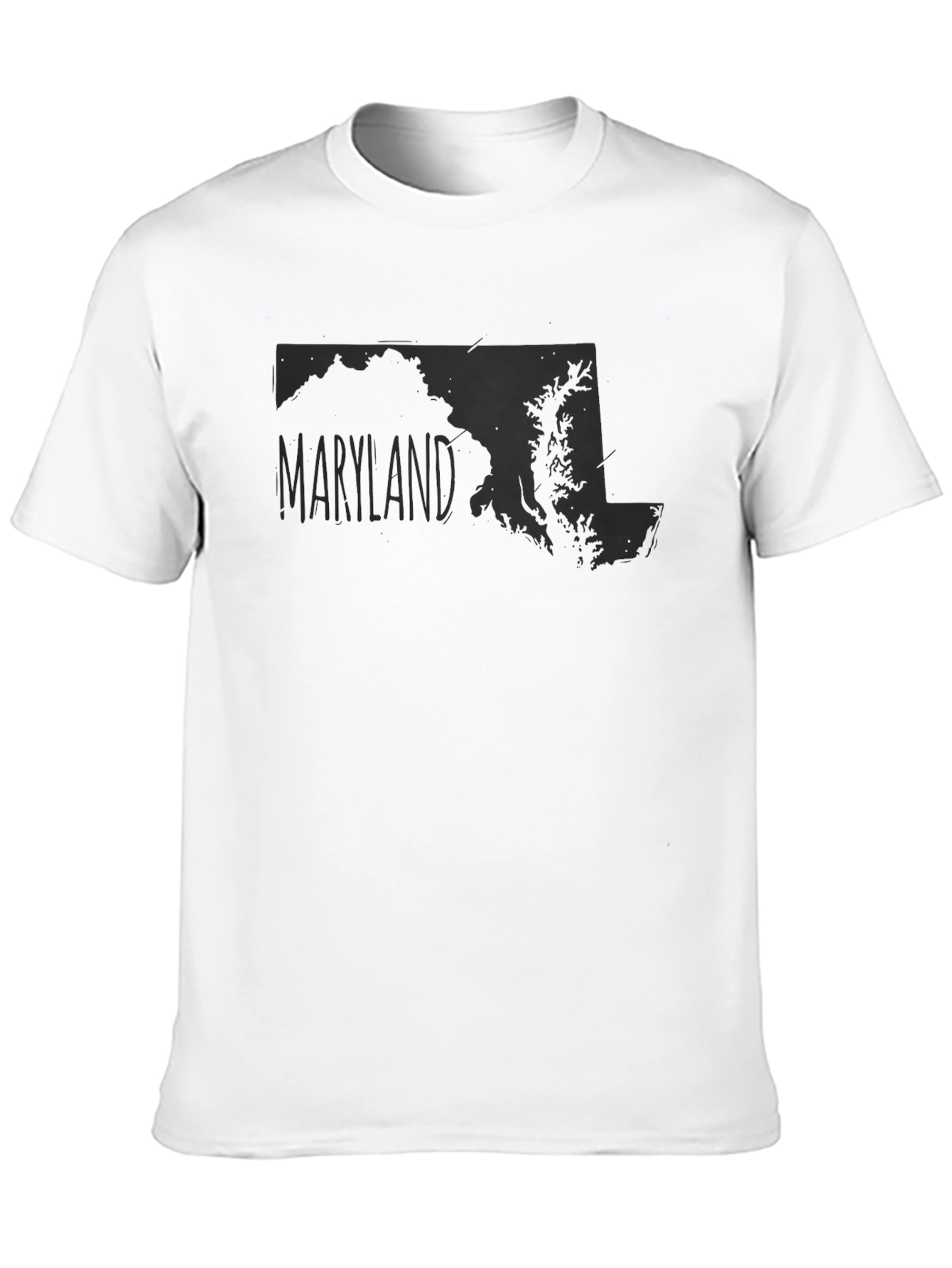 Maryland State Map Graphic T-Shirt