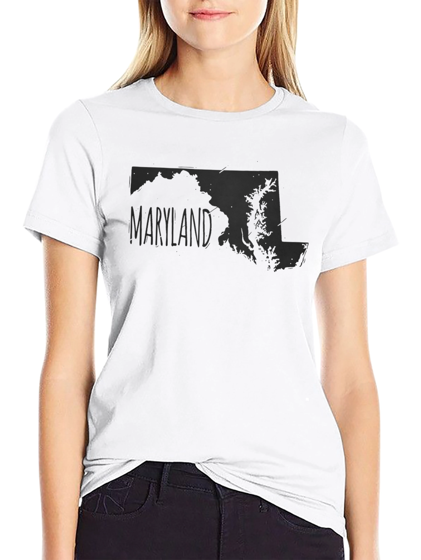 Maryland State Map Graphic T-Shirt