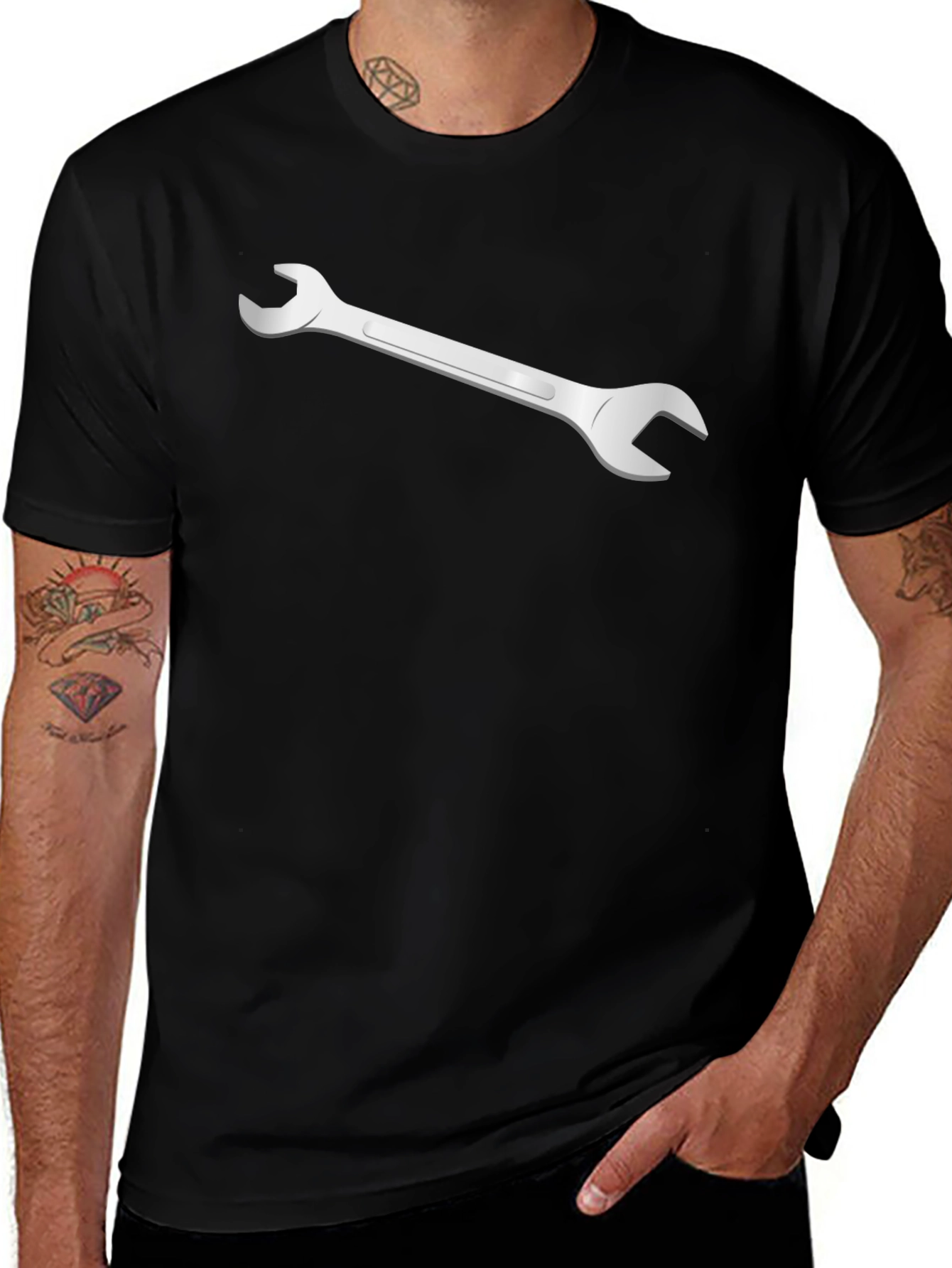 Wrench Graphic Black T-Shirt