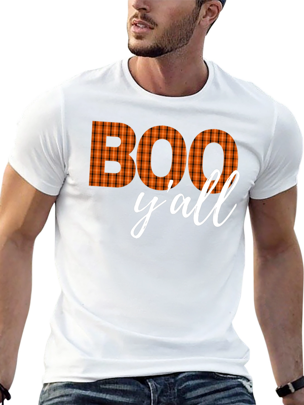Boo Yall Halloween Graphic Tee - Spooky Season Shirt