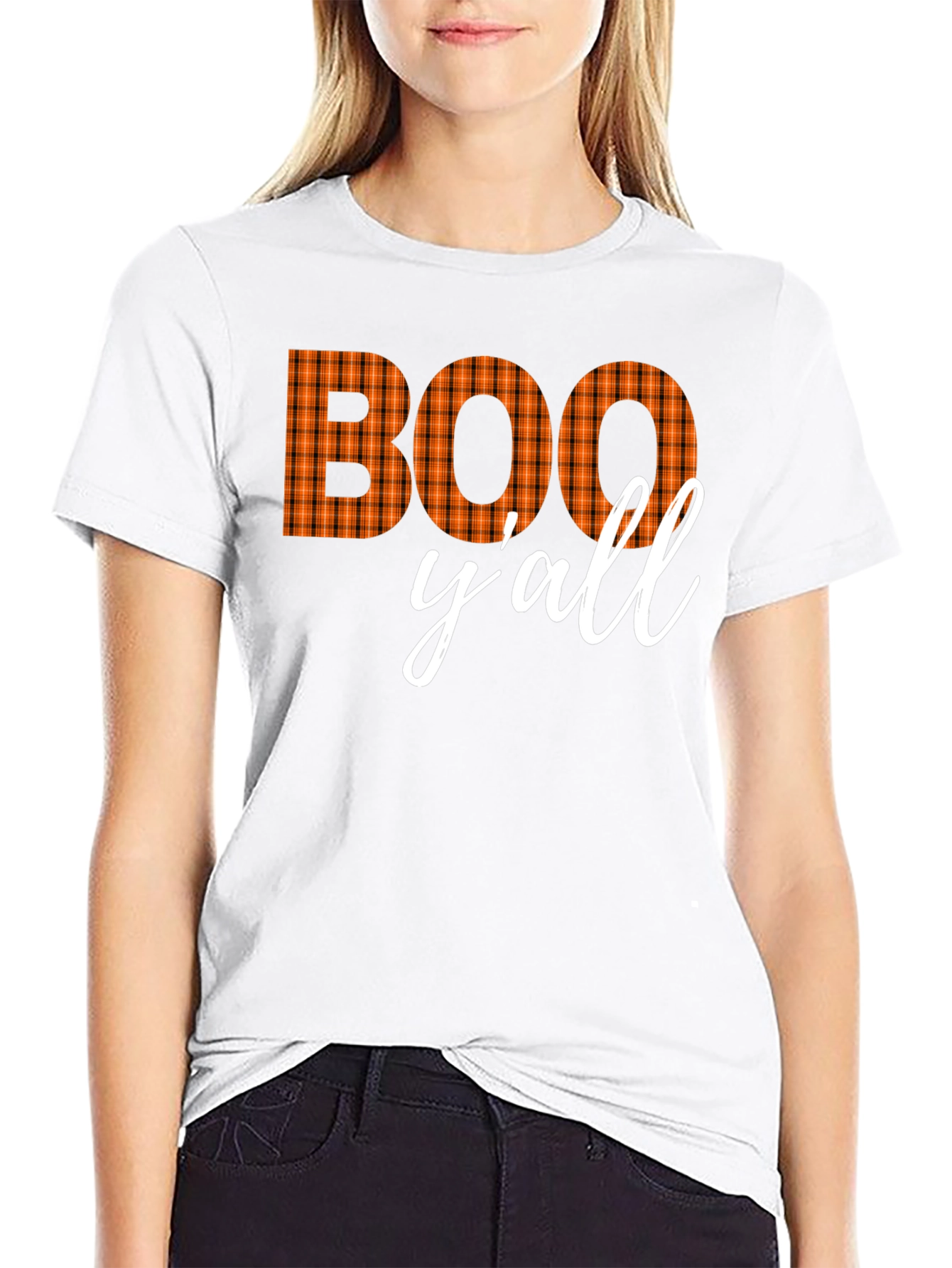 Boo Yall Halloween Graphic Tee - Spooky Season Shirt