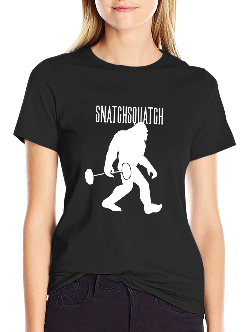 Snatchsquatch T-Shirt: Bigfoot Weightlifting Tee