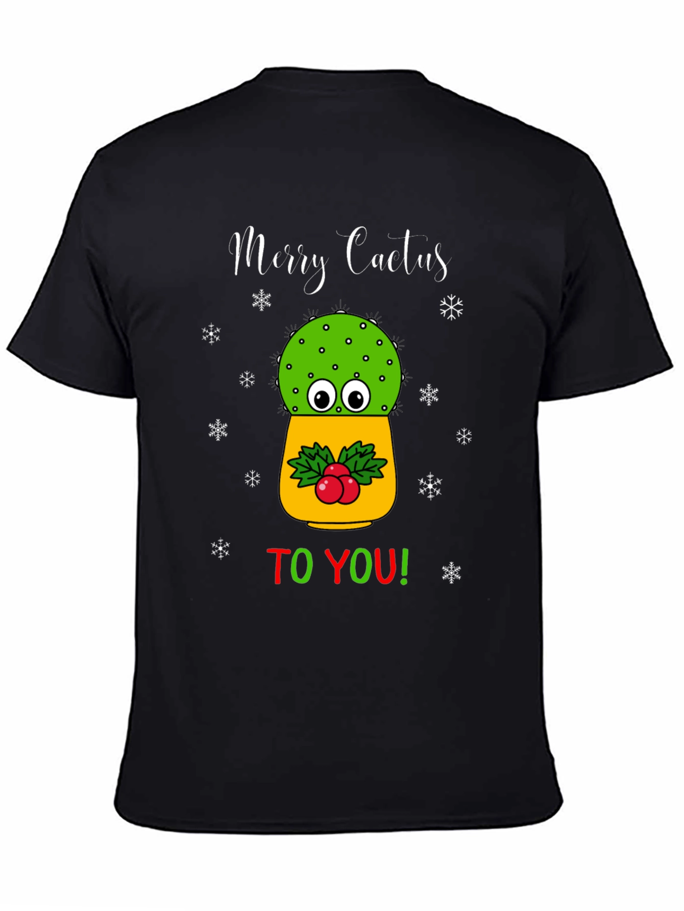 Merry Cactus T-Shirt - Holiday Humor Tee