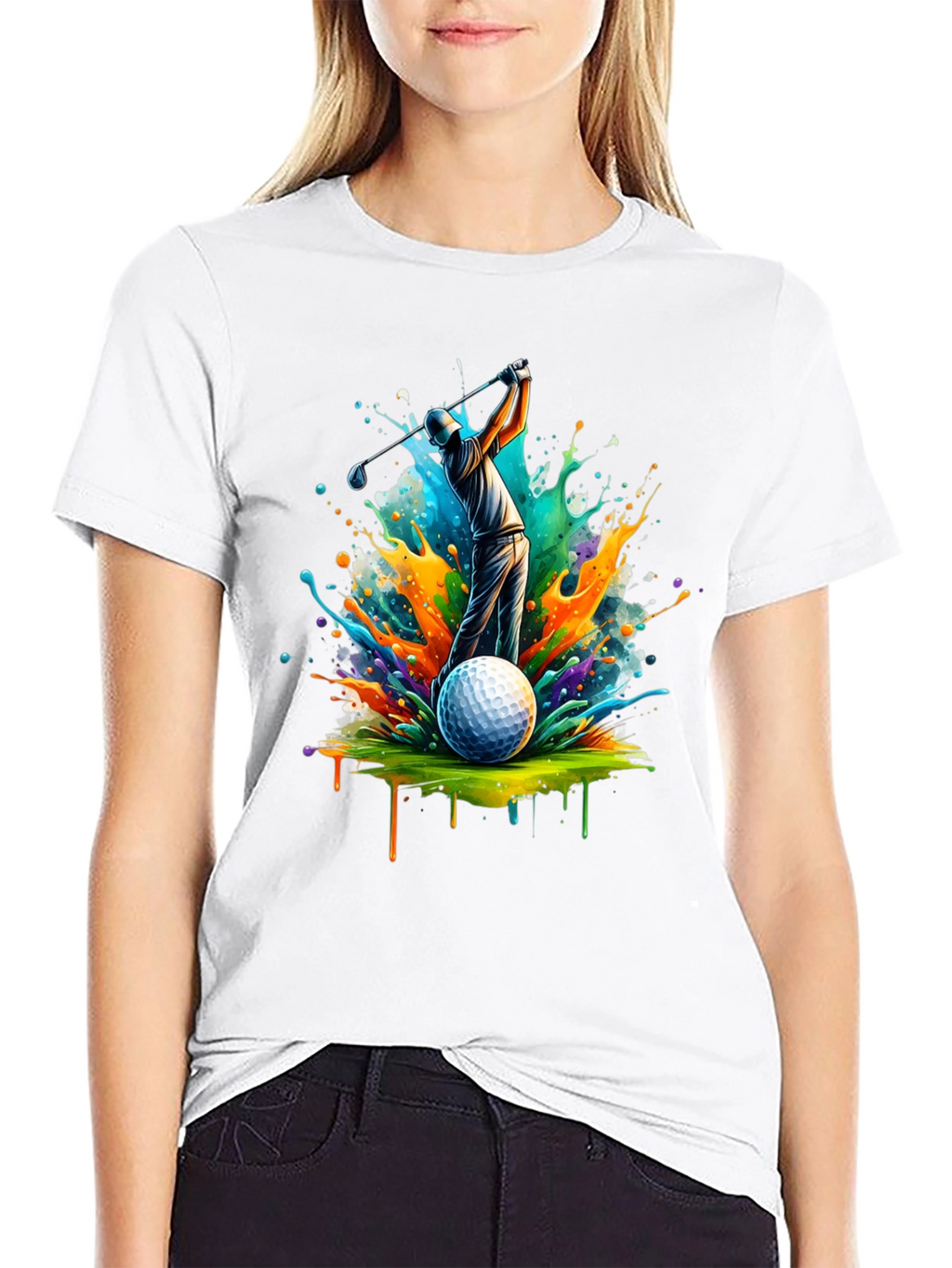 Colorful Golf Swing T-Shirt