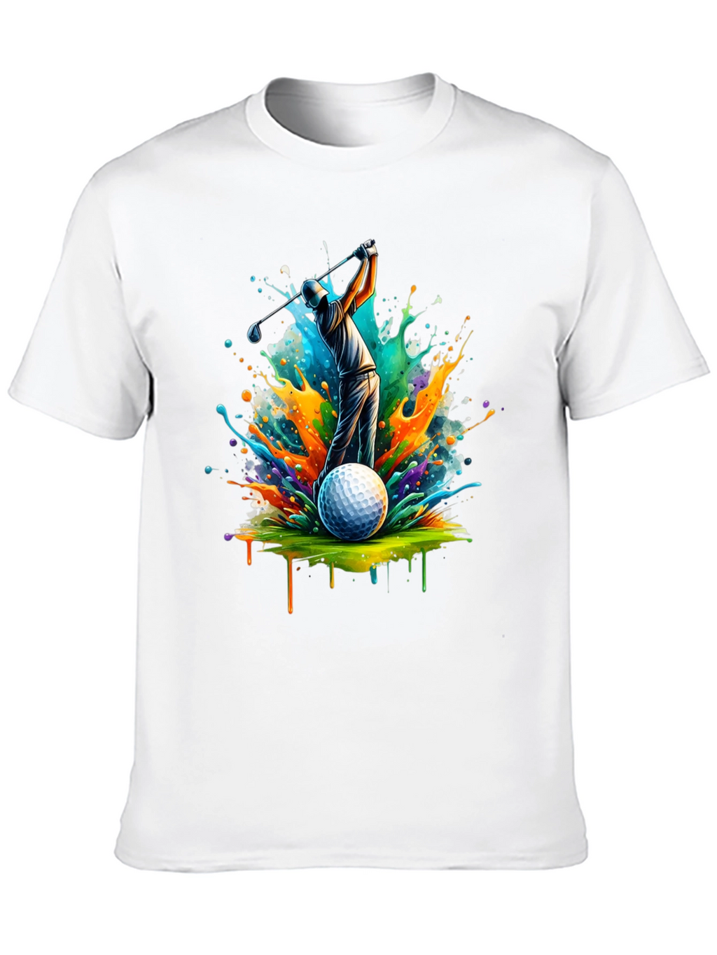 Colorful Golf Swing T-Shirt