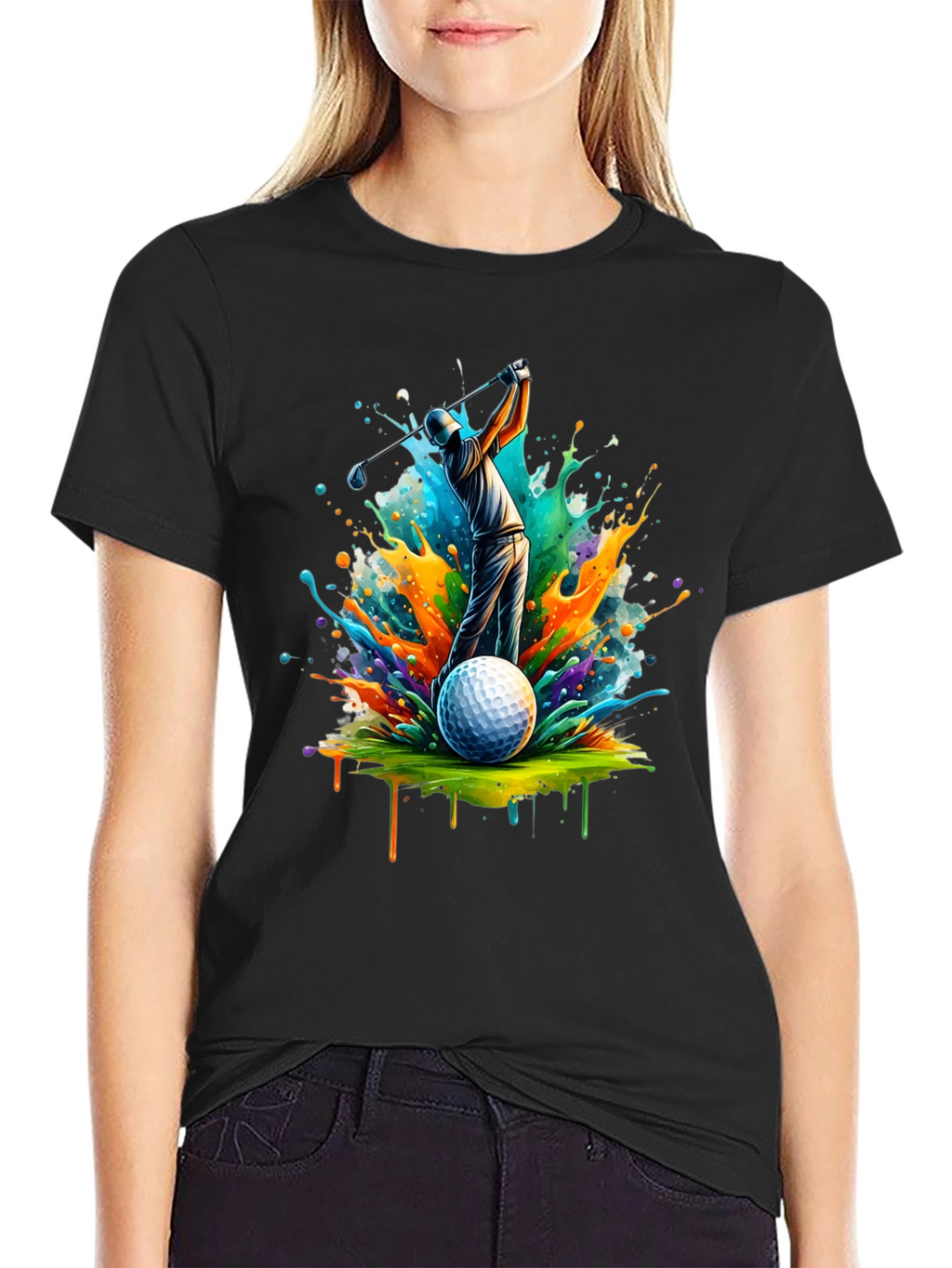 Colorful Golf Swing T-Shirt