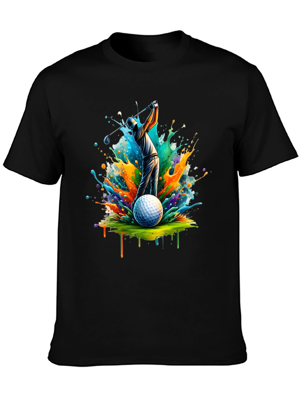 Colorful Golf Swing T-Shirt
