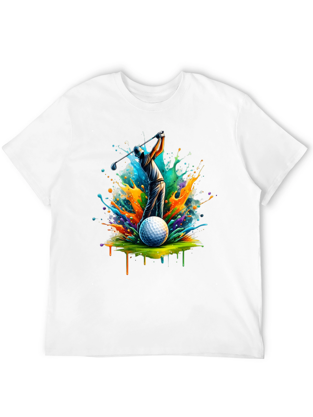 Colorful Golf Swing T-Shirt