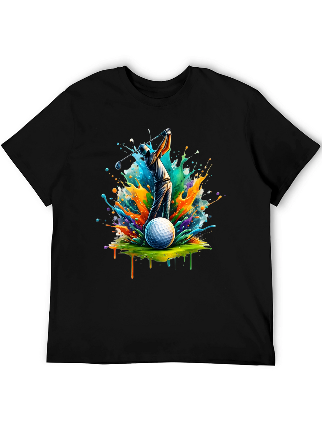 Colorful Golf Swing T-Shirt
