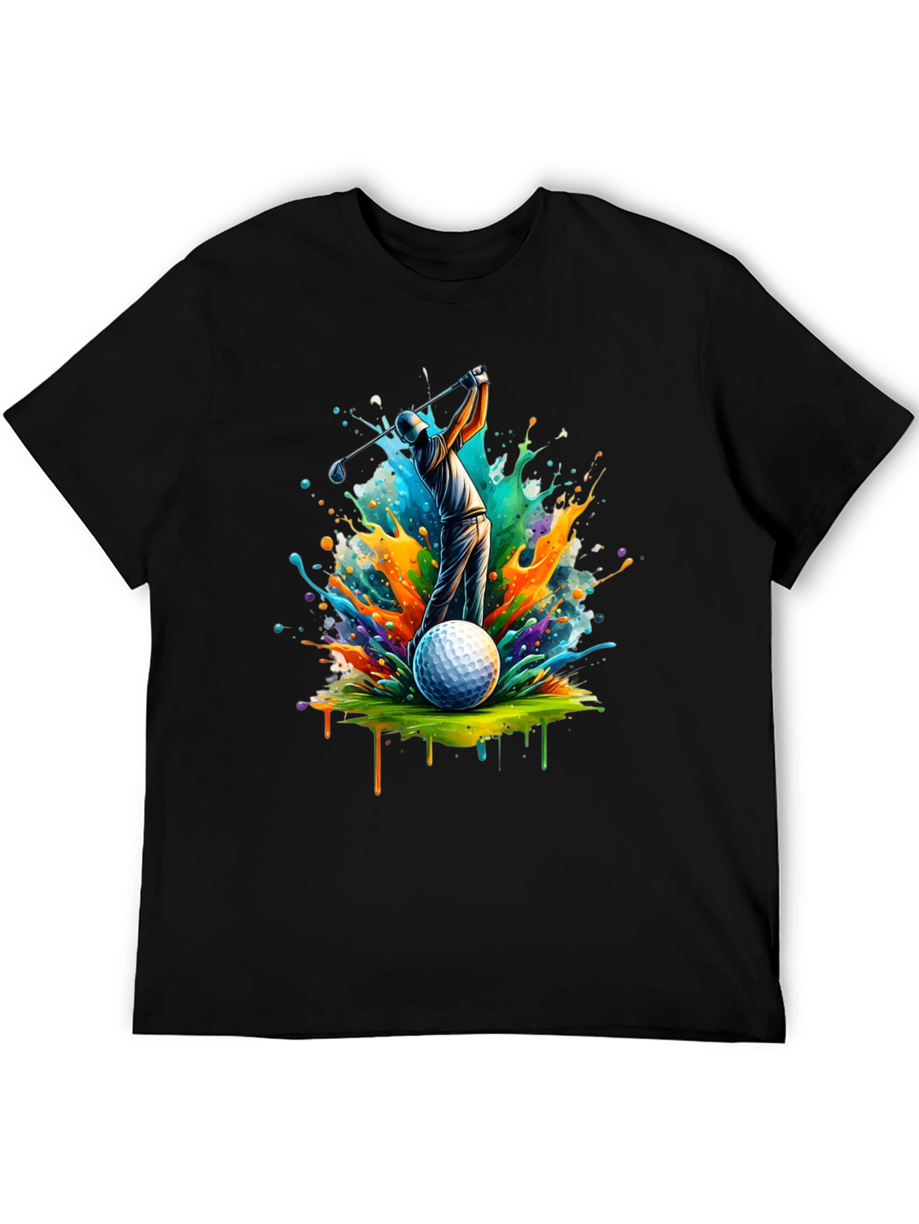Colorful Golf Swing T-Shirt