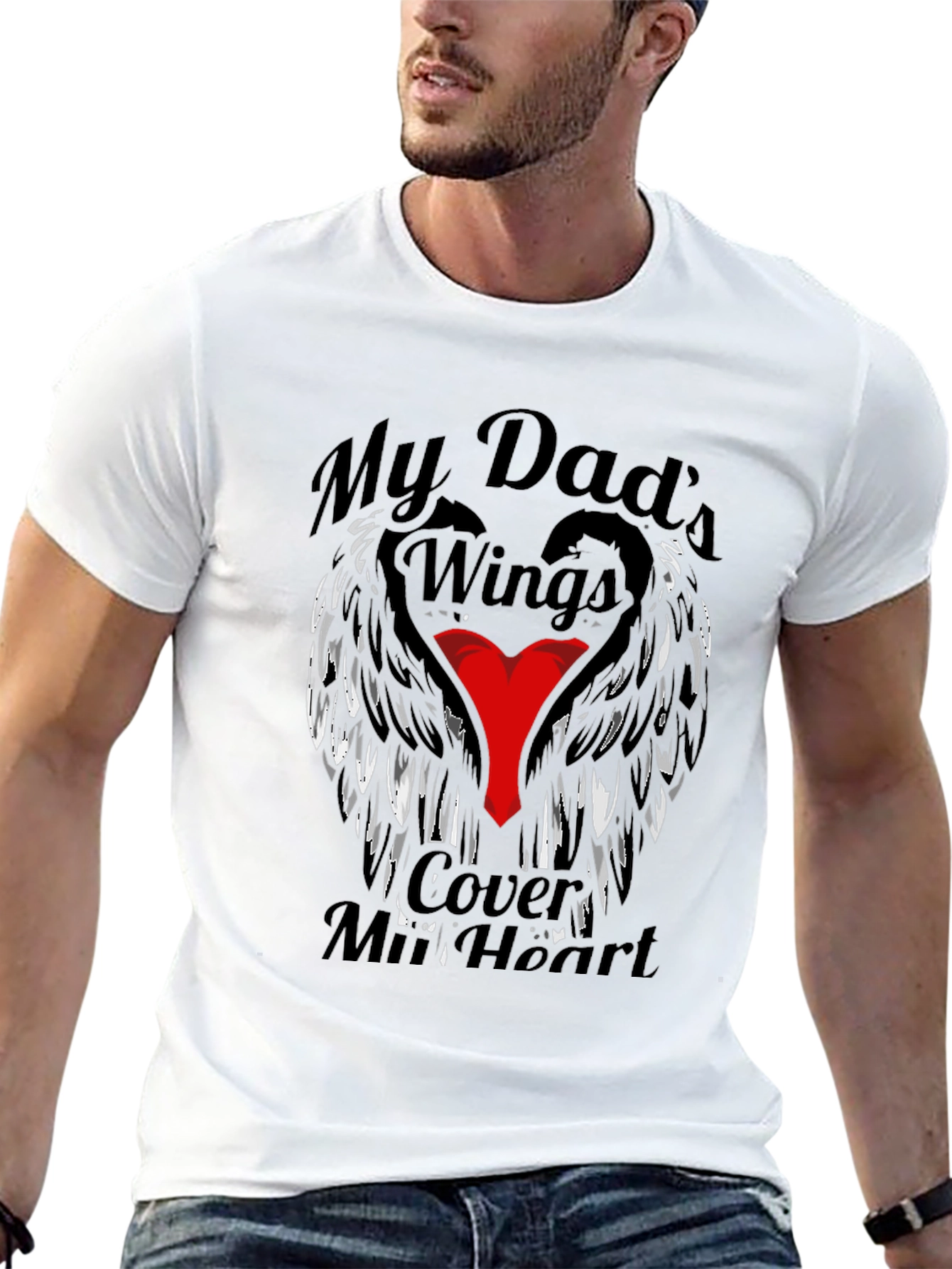 My Dads Wings Cover My Heart T-Shirt