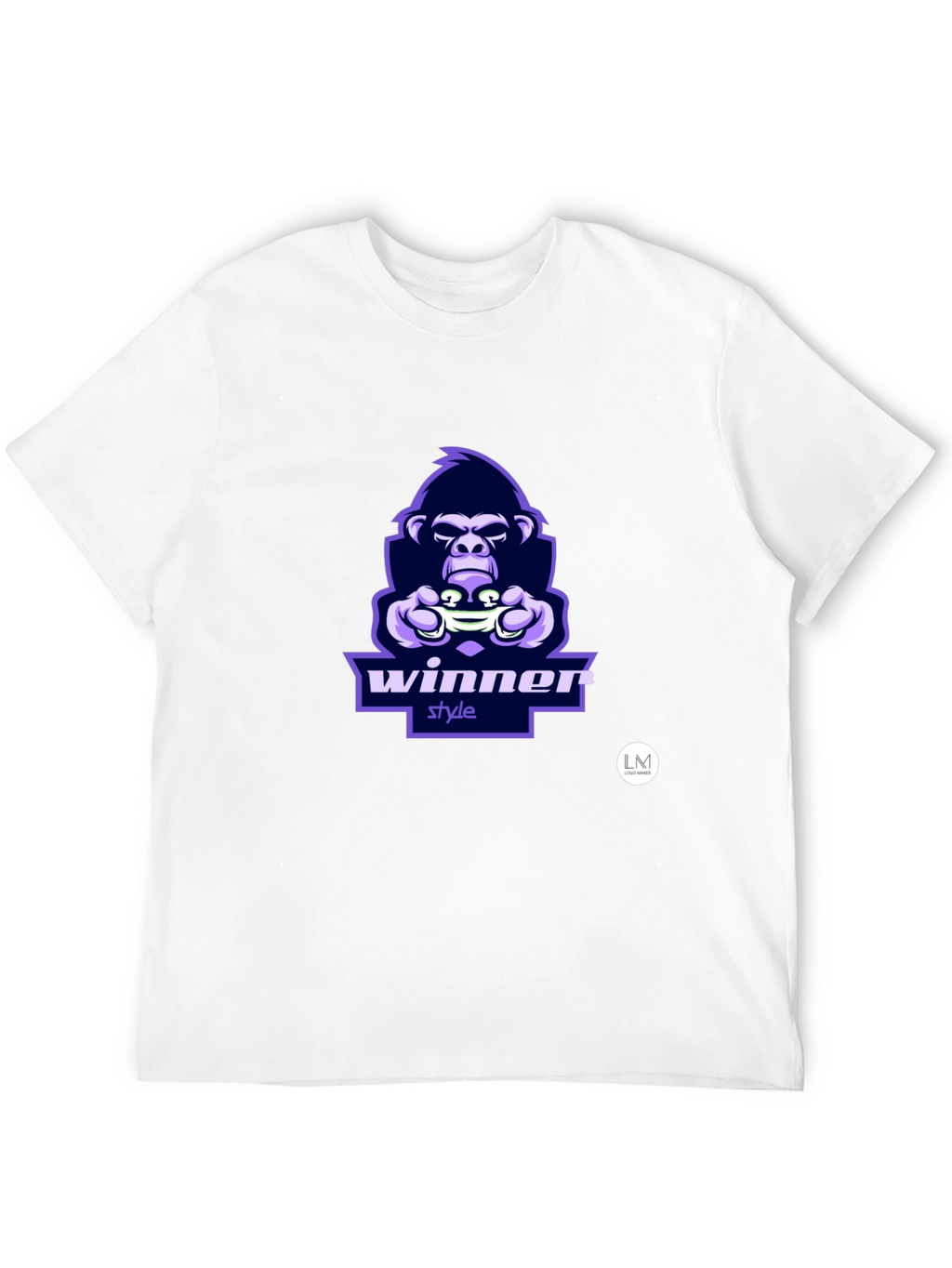 Winner Style Gorilla Graphic T-Shirt - Black