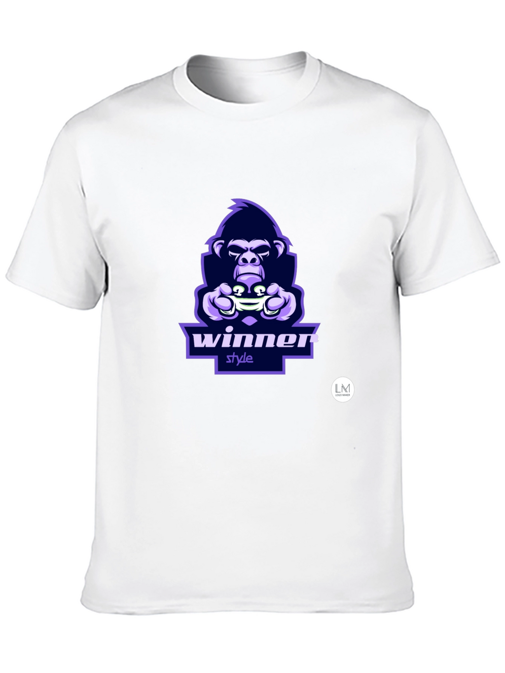 Winner Style Gorilla Graphic T-Shirt - Black