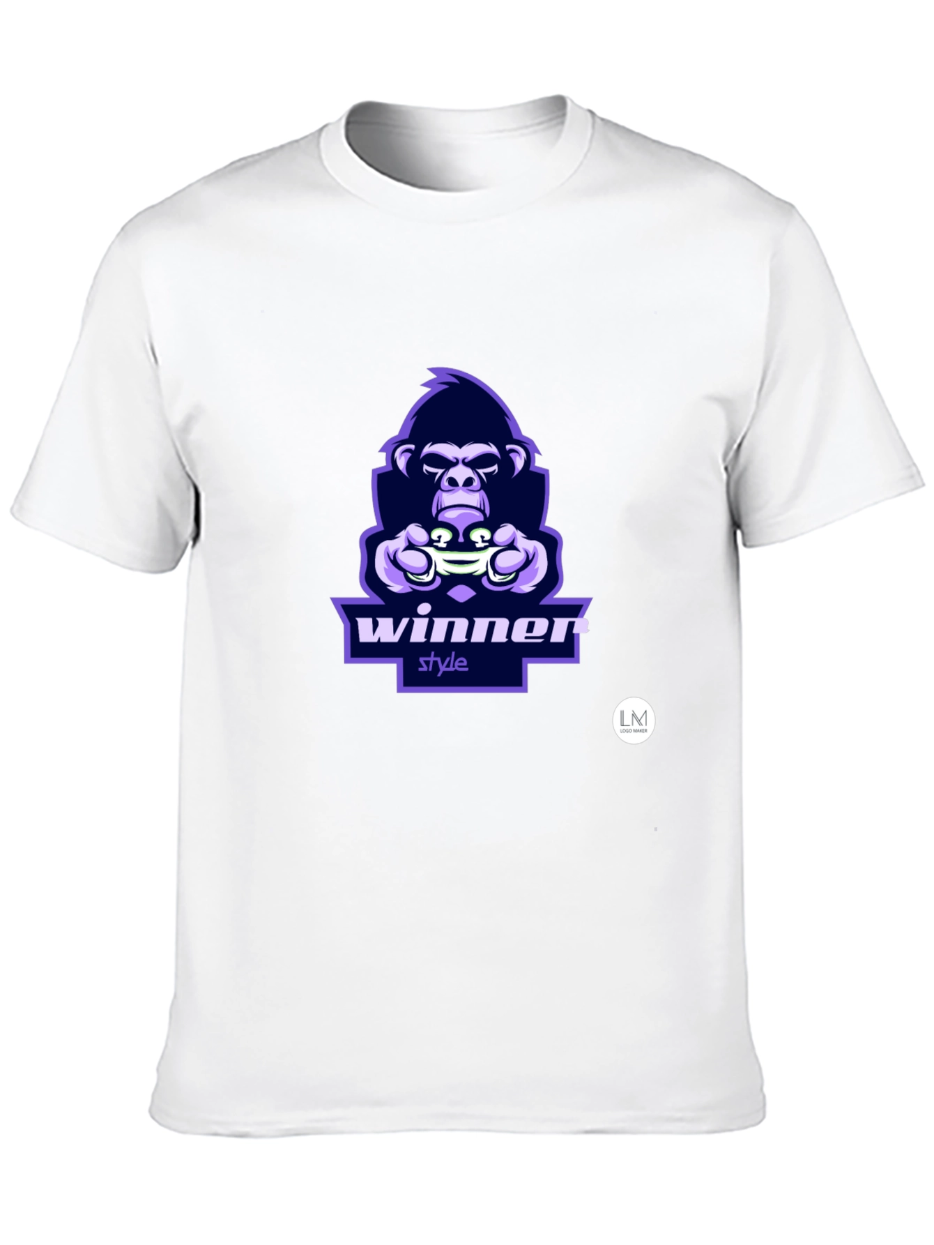 Winner Style Gorilla Graphic T-Shirt - Black