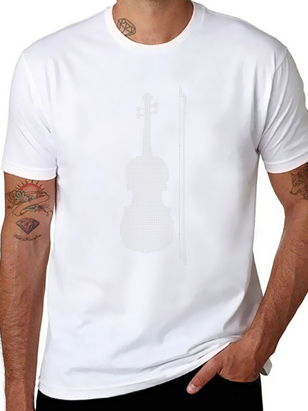 Violin Graphic Tee - Classic Musician T-Shirt