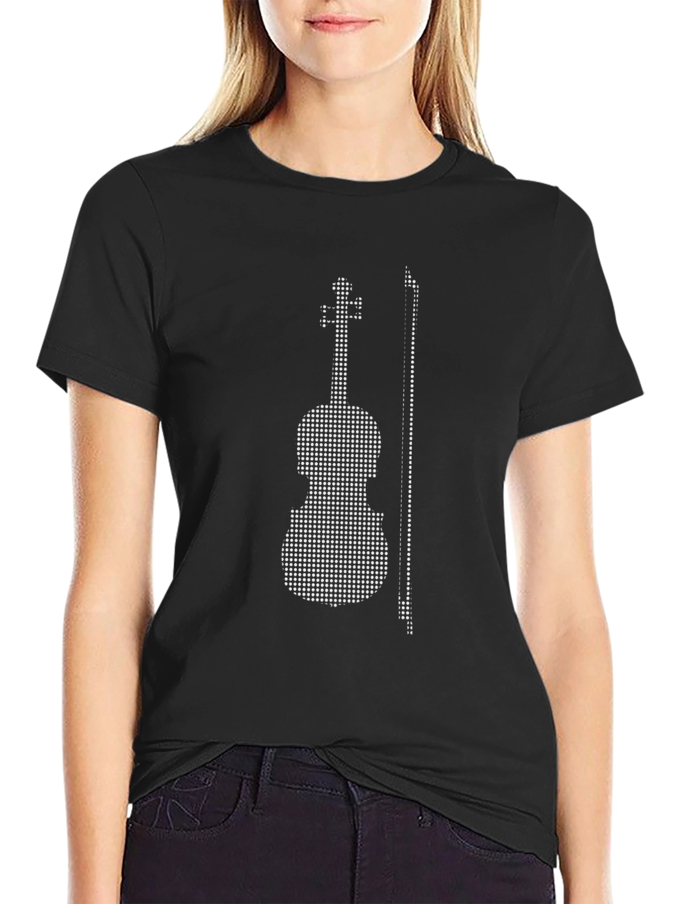 Violin Graphic Tee - Classic Musician T-Shirt
