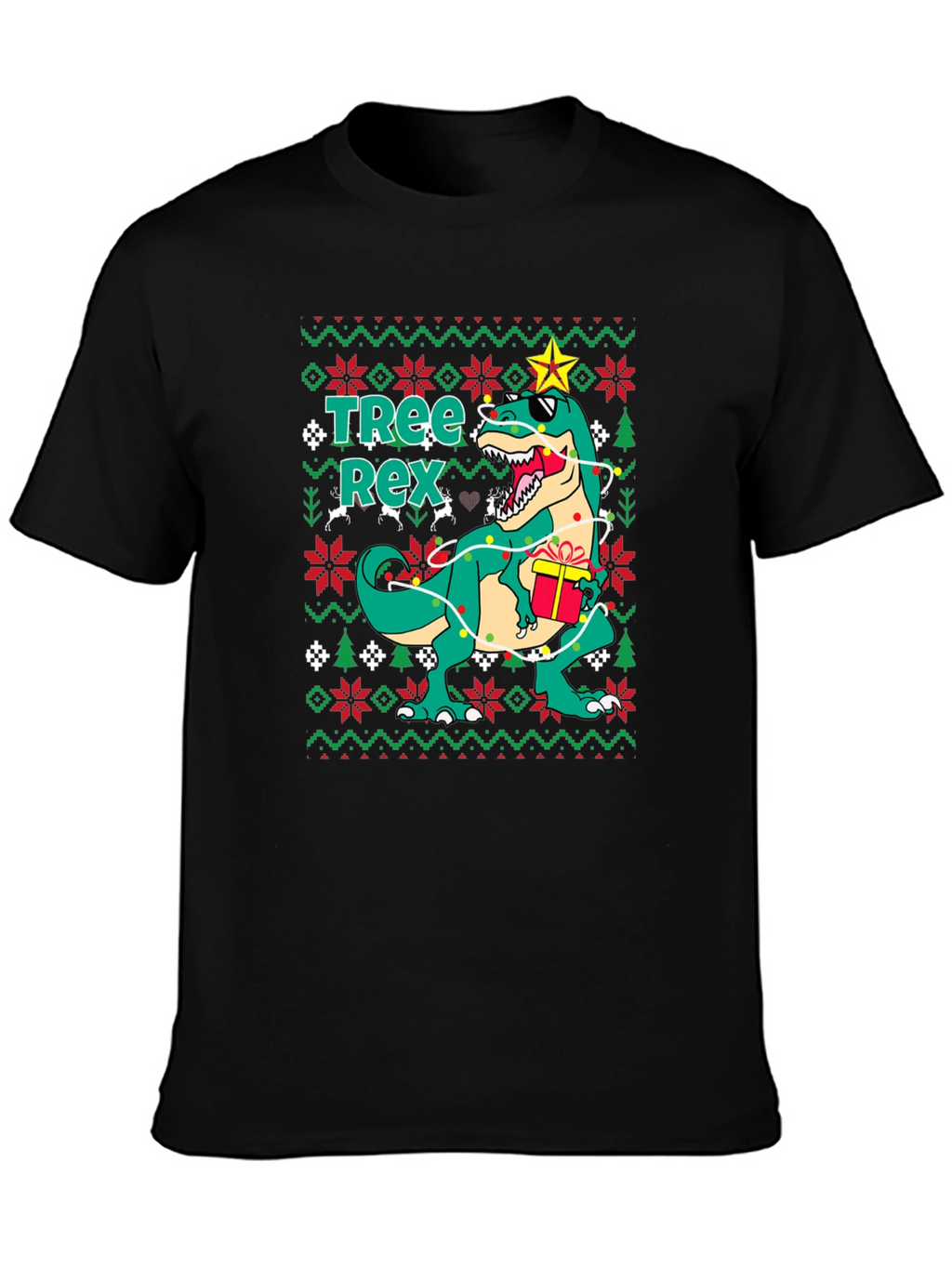 Tree Rex Ugly Christmas Sweater T-Shirt