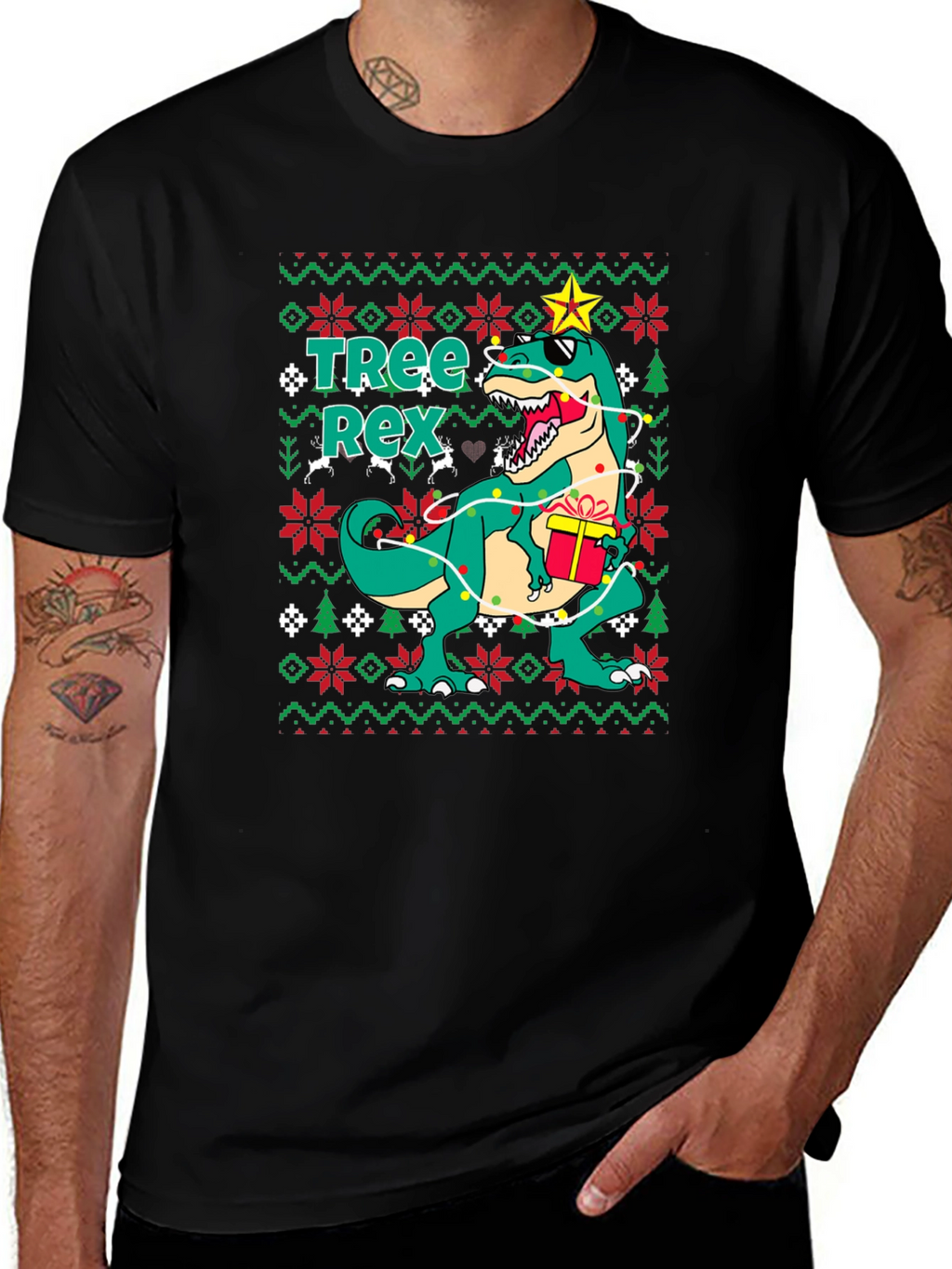 Tree Rex Ugly Christmas Sweater T-Shirt