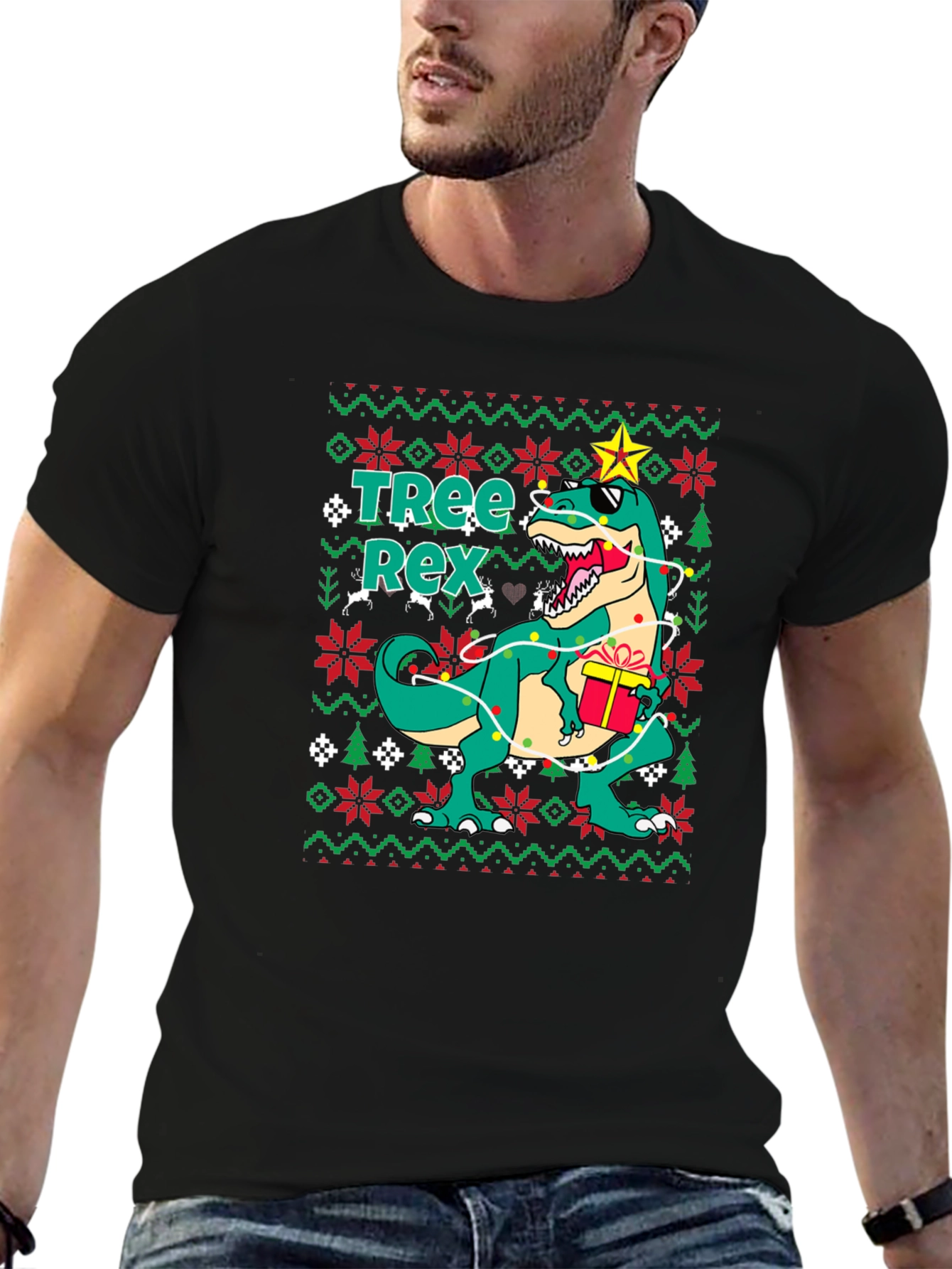 Tree Rex Ugly Christmas Sweater T-Shirt