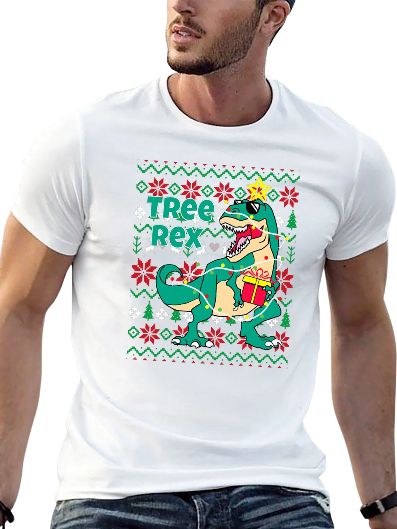 Tree Rex Ugly Christmas Sweater T-Shirt