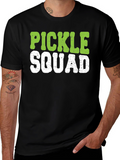Pickle Squad Graphic Tee - Black Crew Neck T-Shirt