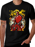 Octopus Poker Card Graphic T-Shirt