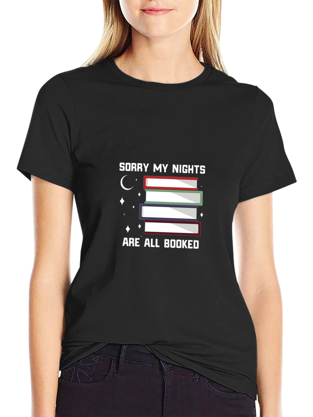 Booked Nights Graphic T-Shirt - Book Lovers Tee