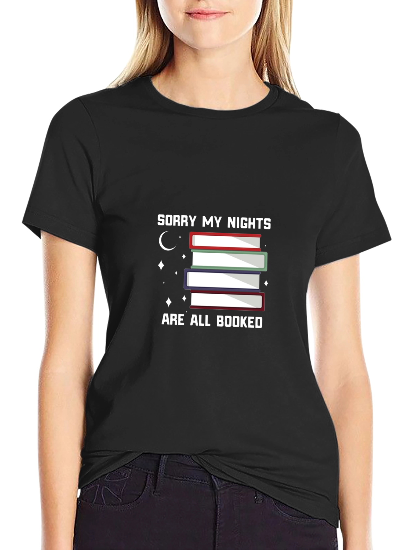 Booked Nights Graphic T-Shirt - Book Lovers Tee