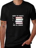 Booked Nights Graphic T-Shirt - Book Lovers Tee