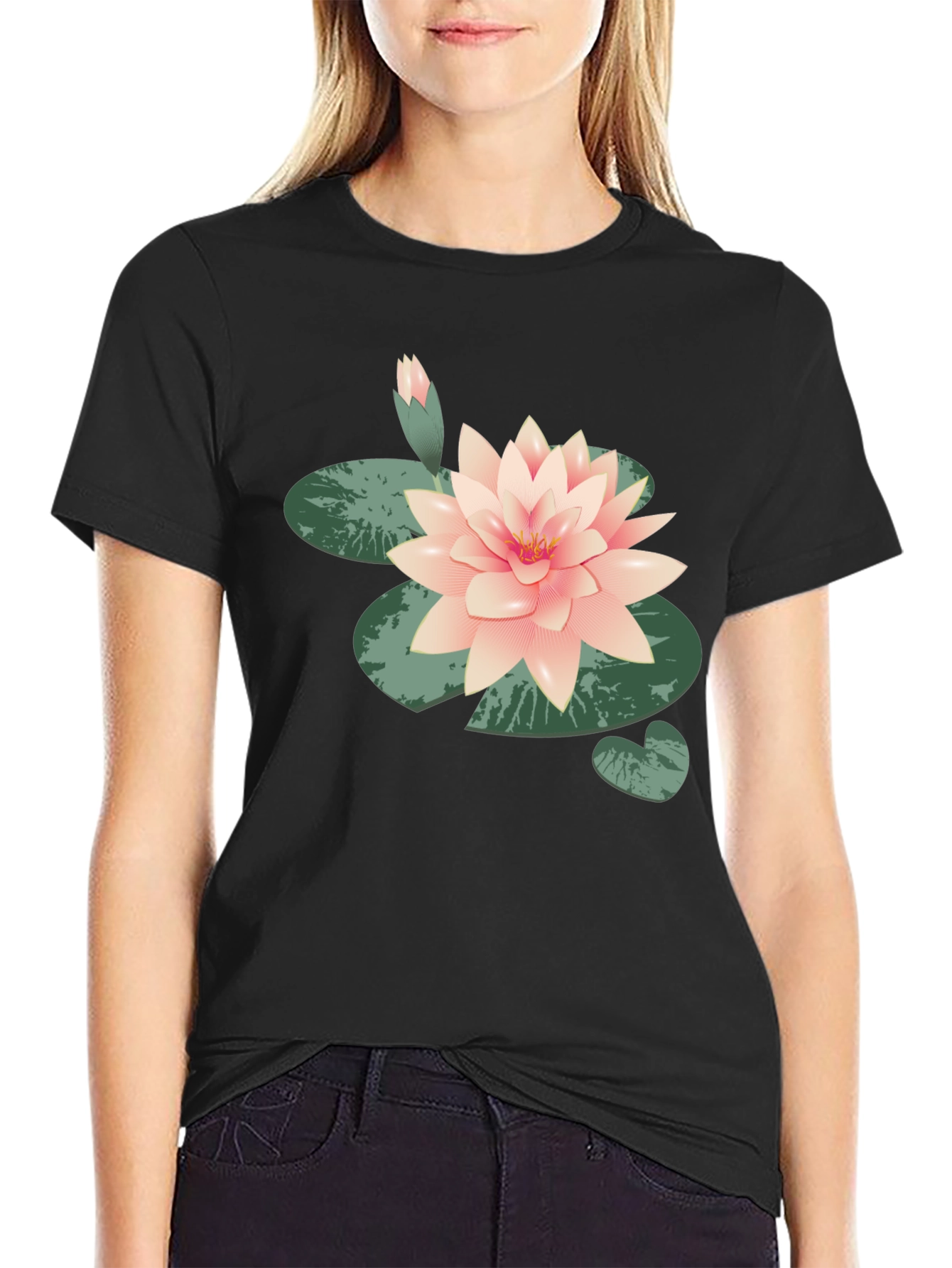 Lotus Flower Graphic T-Shirt