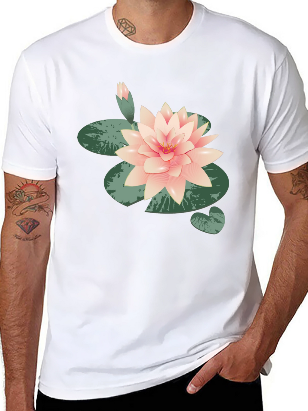 Lotus Flower Graphic T-Shirt