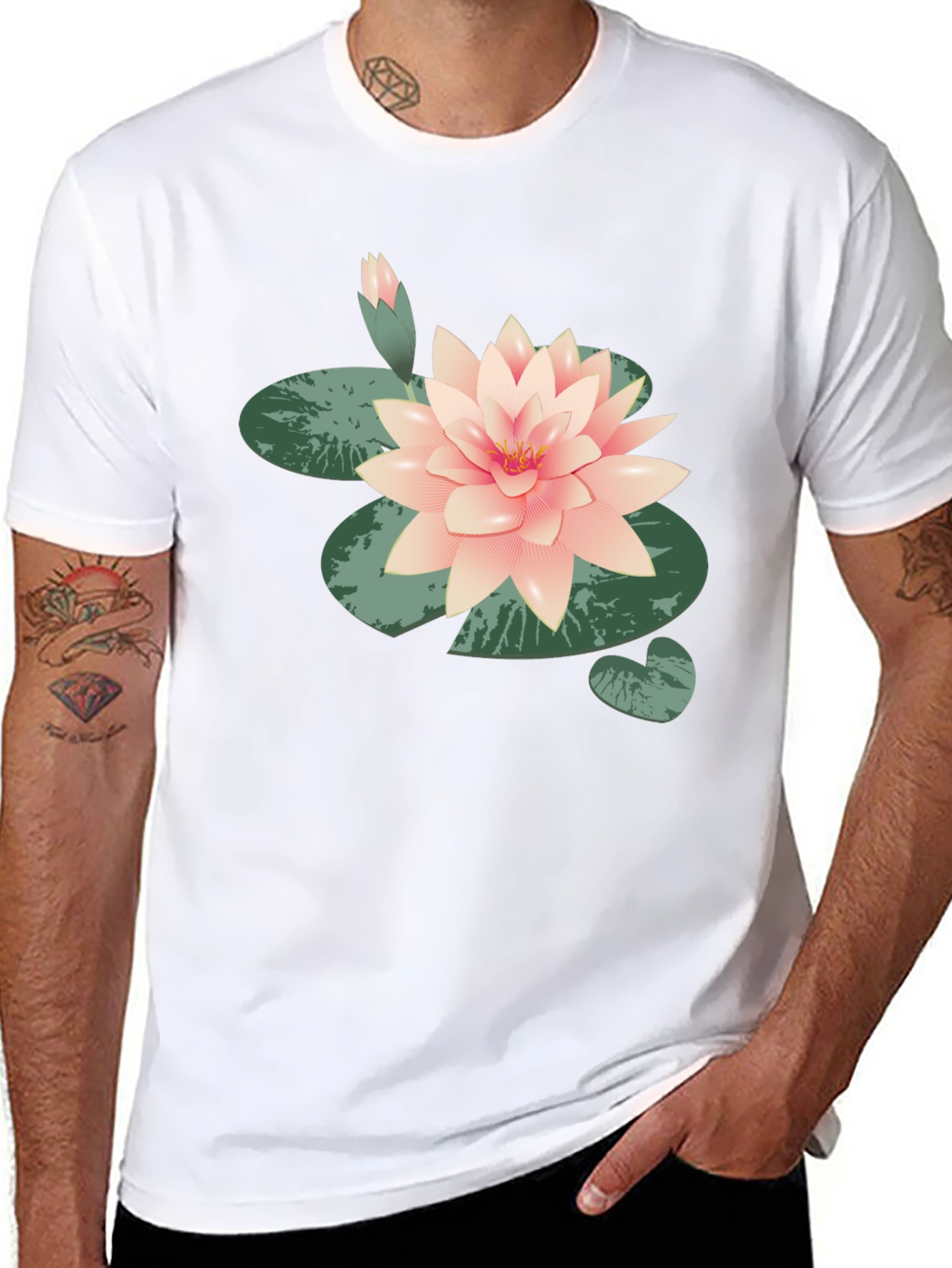 Lotus Flower Graphic T-Shirt