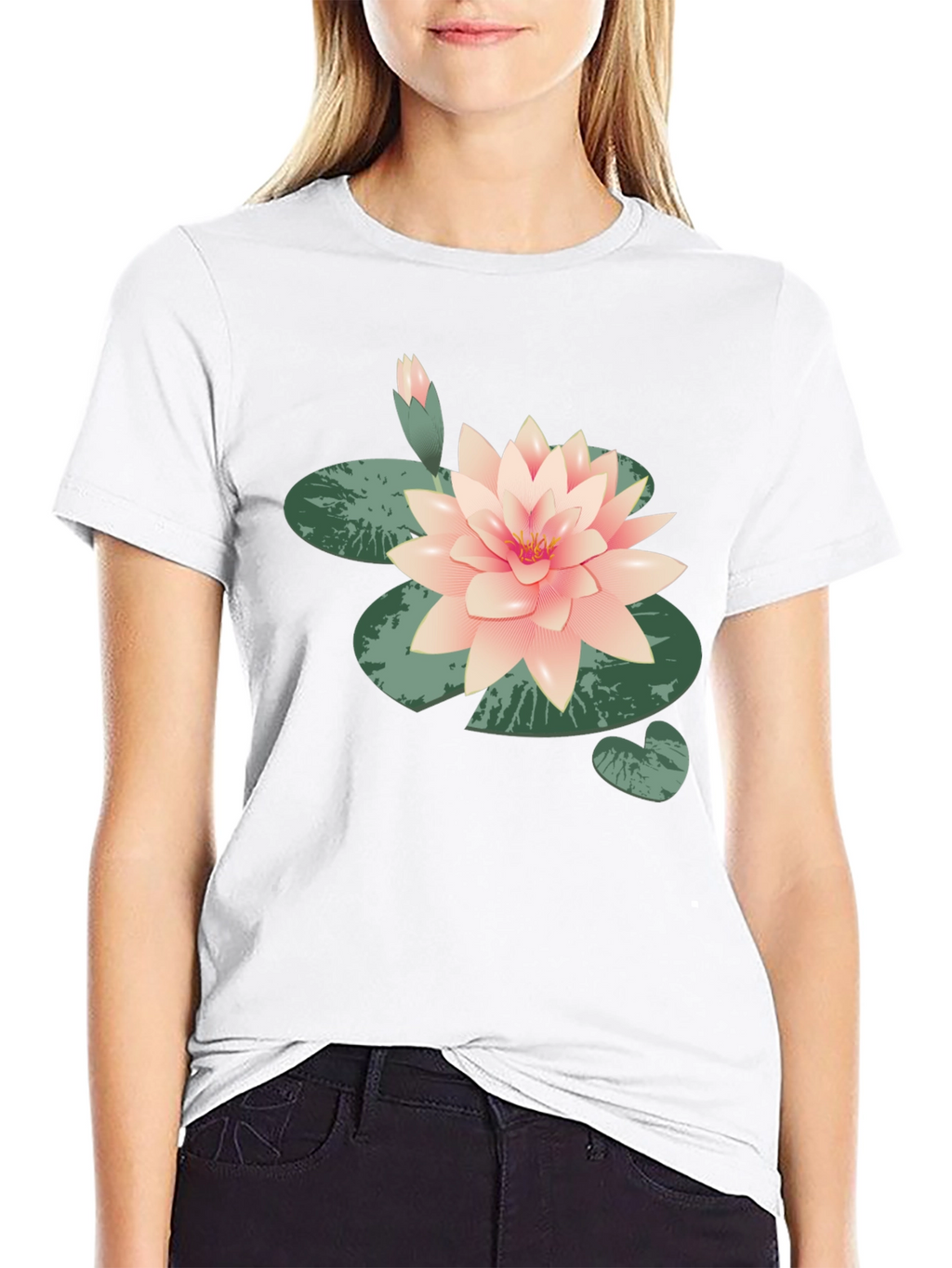 Lotus Flower Graphic T-Shirt
