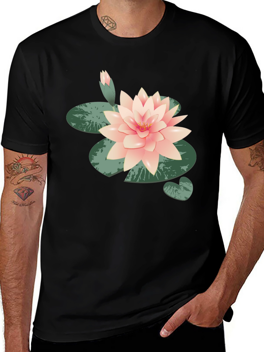 Lotus Flower Graphic T-Shirt