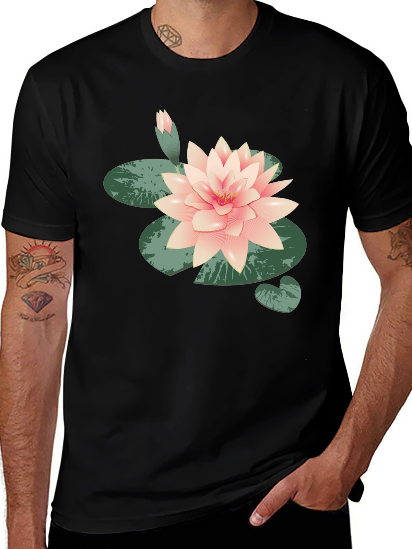 Lotus Flower Graphic T-Shirt